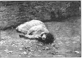 Sue after throwing herself out of the window. June 1895.